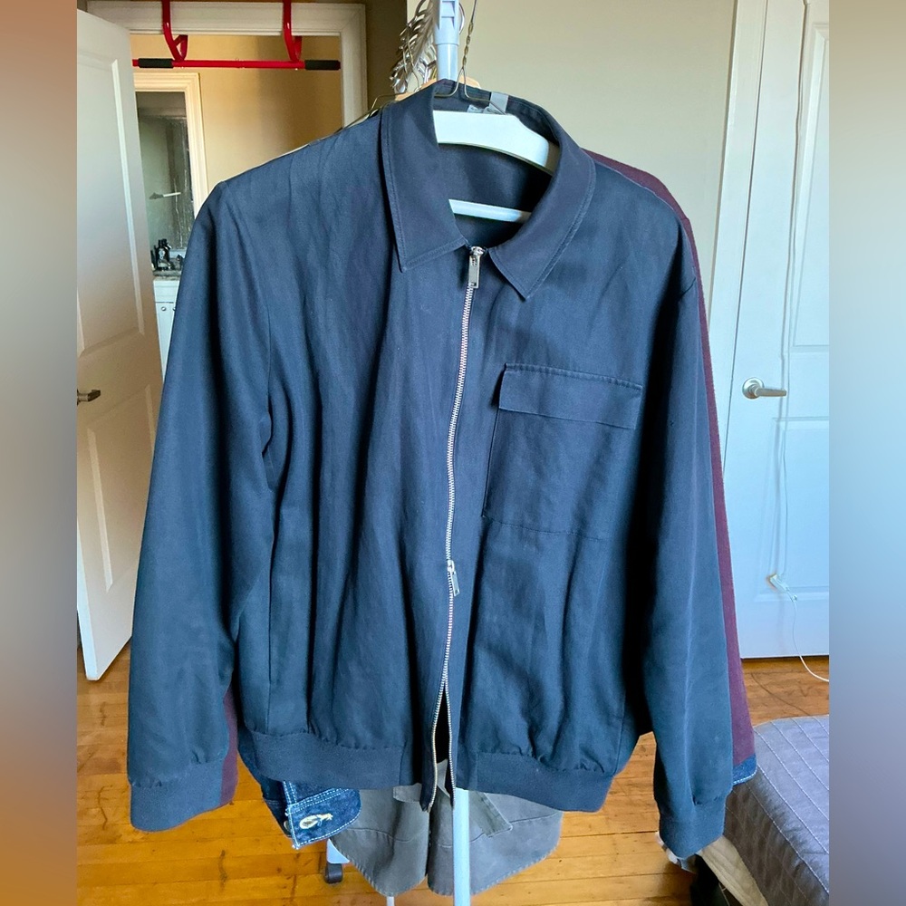 Men's COS spring blouson jacket in cotton linen blend